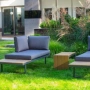 Градински комплект KANZA - модулен ъглов диван от алуминий с удобни възглавници и маса, снимка 5