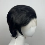 Къса черна перука с дантела 13x4 - скосен боб, естествен ефект, снимка 6