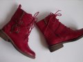 Кожени червени боти  № 36, снимка 2