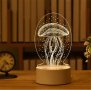 Холограмна 3Д ЛЕД нощна лампа , снимка 1