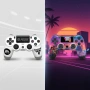 Безжичен джойстик за PS4 с тъчпад, вибрация и LED осветление – FC25 / GTA дизайн, снимка 6