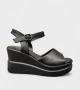 Дамски сандали на платформа в черно , снимка 1