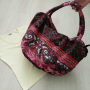 Текстилна чанта, подходяща и за плажна, в червени цветове, снимка 1