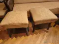 Диван разтегателен фотьойли 2 броя х табуретки , снимка 2