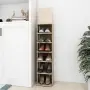 vidaXL Шкаф за обувки, дъб сонома, 27,5x27x102 см, инженерно дърво, снимка 2