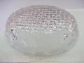 Фруктиера стъклена с релефни орнаменти, снимка 10