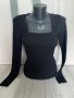 Плътна черна блуза , снимка 1 - Блузи с дълъг ръкав и пуловери - 39805917
