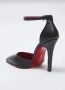 Черни обувки с червена подметка, снимка 3