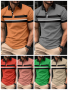 Мъжка поло риза с контрастна яка и райе, 6цвята 
