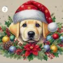 Комплект за изработка на диамантен гоблен "Лабрадорът Коледа", снимка 2