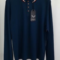 Мъжка памучна блуза с яка и цепка с копчета BRAVE SOUL ,размери - L и XL., снимка 1 - Блузи - 39265417