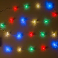 100 LED Коледни лампички с ефект на напукани ледчета, Многоцветни, снимка 2 - Лед осветление - 42716491