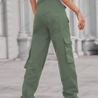 Модни дамски карго панталони с много джобове, 4цвята - 023, снимка 18 - Панталони - 41776112