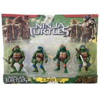 Комплект от 4 фигурки костенурки Нинджа H 10 см, снимка 2 - Фигурки - 44399245