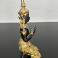 Тайландска бронзова фигура на  танцьорка / Буда. №5096, снимка 7 - Колекции - 44370846