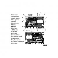 1177 Нинджа инструмент за портфейл, снимка 2 - Оборудване и аксесоари за оръжия - 35801008