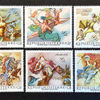 Австрия, 1968 г. - пълна серия чисти марки, изкуство, 3*10, снимка 1 - Филателия - 40618493