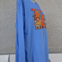 4XL Нова блуза с джуджета в синьо , снимка 4 - Блузи с дълъг ръкав и пуловери - 44915174