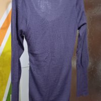 Лилава блуза фино плетиво. Размер: М. , снимка 3 - Блузи с дълъг ръкав и пуловери - 40521482