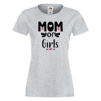Дамска тениска Mom Of Girls,Празник на Майката,Подарък,Изненада,Рожден Ден, снимка 4 - Тениски - 36297123