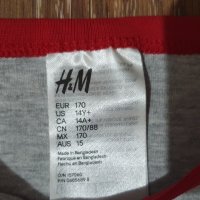 Пижама сиво-червена HM 170см-20лв.НОВА, снимка 3 - Други - 41490726