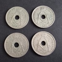 Монети . Белгия. 25 цента. От 1920 до 1923 година включително. , снимка 5 - Нумизматика и бонистика - 40969762