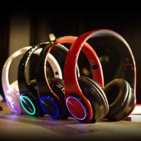 Безжични RGB Слушалки Bluetooth за музика игри спорт компютър AUX, снимка 7 - Bluetooth слушалки - 34478956