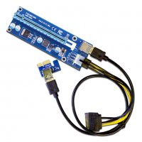 Лот по 6 лв -  Riser Card PCE164P-TY-2 VER 1701A USB 3.0 PCI-E Express 1x to 16x PCI-E