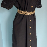 Памучна рокля с рязана бродерия и дантела в бохо стил / голям размер , снимка 1 - Рокли - 44600671