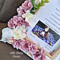 Персонализирана рамка с цветя и осветление - снимка и текст пожелание за Кръщене , снимка 5 - Подаръци за кръщене - 42260188