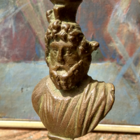 Бронзова скулптура с мраморен постамент на Зевс, снимка 2 - Колекции - 36401361