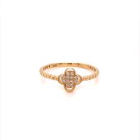 Златен дамски пръстен 1,25гр. размер:56 14кр. проба:585 модел:20154-6, снимка 1 - Пръстени - 42619241