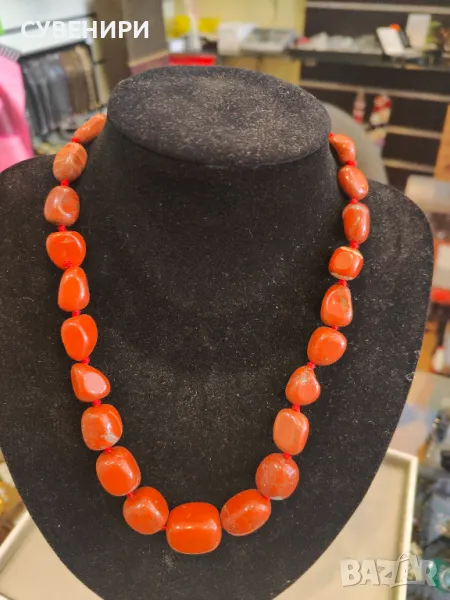 Колие от естествени камъни- яспис , снимка 1