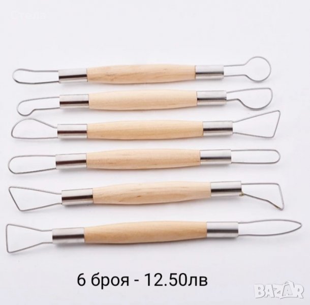 6бр инструменти за полимерна глина , снимка 1