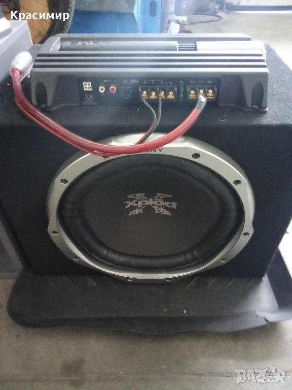 Бас каса Sony 12" с усилвател Sony 350W, снимка 1