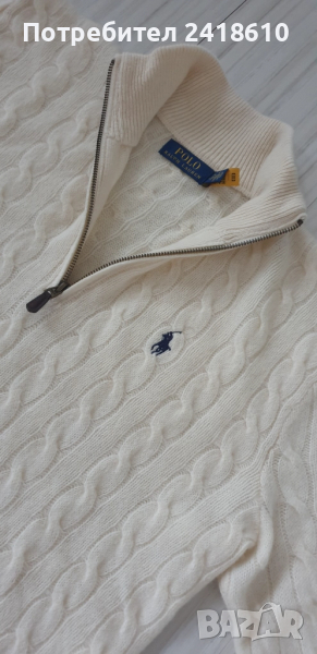 POLO Ralph Lauren Cable Wool Half Zip Jumper Mens Size M / L НОВО! ОРИГИНАЛ! Мъжкa Жилетка с 3/4 Цип, снимка 1
