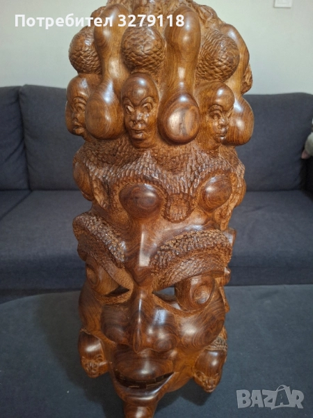 Африканска дървена маска, снимка 1