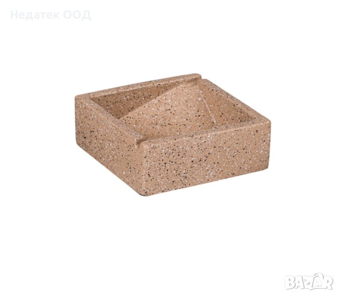 Пепелник, Керамичен квадрат ,Бежов пясък, 11.5x11.5x4см, снимка 1