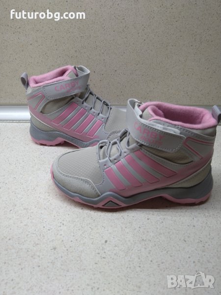 Водоустойчиви боти за момиче в сиво и розово, снимка 1