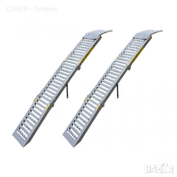 ПРОМО 20% Тройно сгъваема стоманена рампа STAHL к-кт 2 броя - 200 х 25см. / 450кг, снимка 1