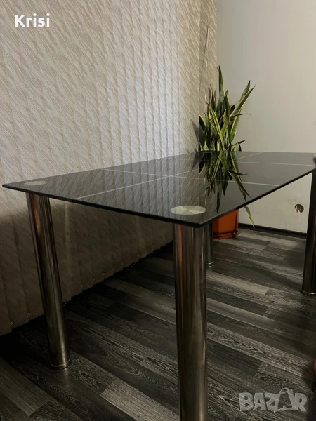 Стъклена трапезна маса, снимка 1
