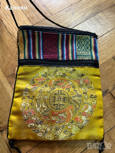 Индийска платнена чантичка унисекс , снимка 1