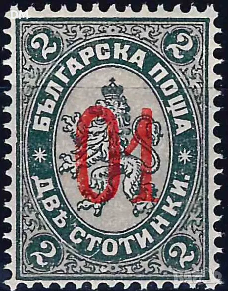 България 1895 - надпечатка MNH, снимка 1