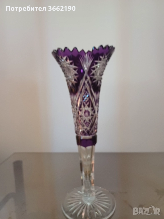 Кристална ваза Бохемия, снимка 1