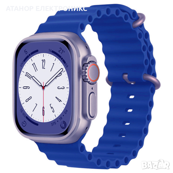 Каишка за часовник за Apple Watch 1/2/3/4/5/6/7/8/9/SE/SE 2/Ultra/Ultra 2 (42/44/45/49mm) - Blue, снимка 1