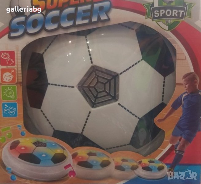 Светеща ЛЕД плаваща футболна топка LED със звуци, снимка 1