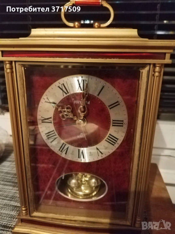 Настолен часовник с мелодии RHYTHM CITIZEN, въртящи се декорации JAPAN, снимка 1