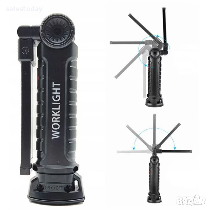 Работна Лампа за дома, килера или автомобила, Сгъваем фенер, снимка 1