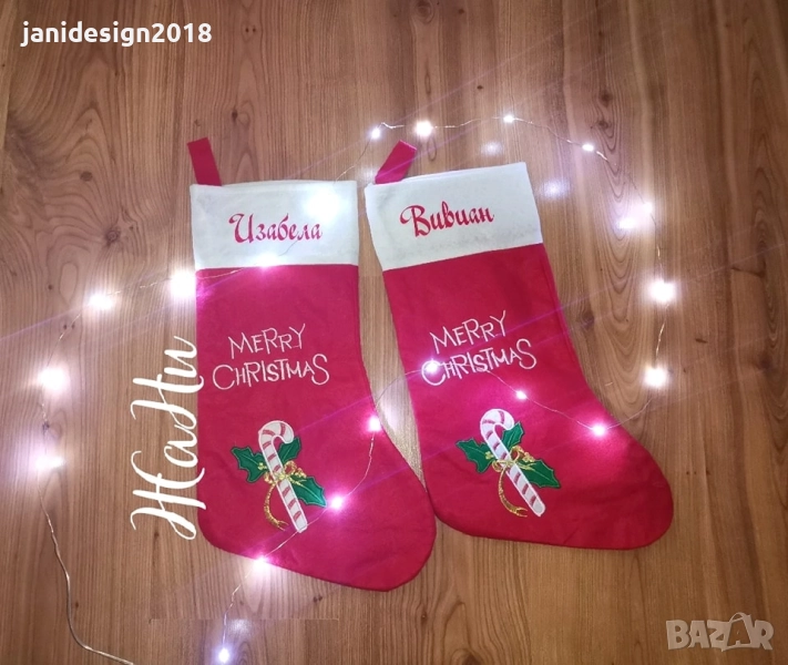 🧦🎄 Коледни чорапи с персонализирано име! 🎄🧦, снимка 1