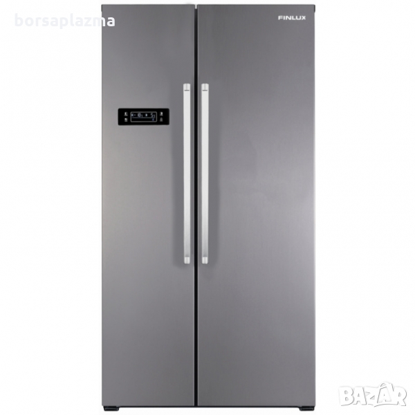 Хладилник с фризер Finlux SBS-440IX , 439 l, E , No Frost , Инокс, снимка 1